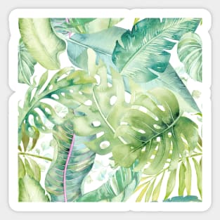 Sage Green Tropical Foliage Sticker